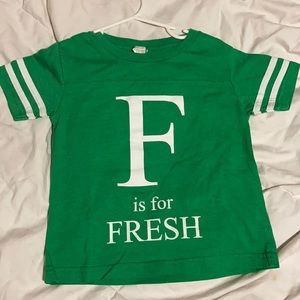 F is for Fresh 3T toddler t-shirt